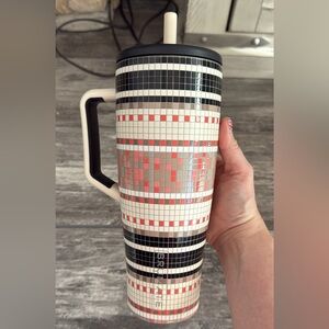 BrüMate Era 40 oz Mosaic Tumbler - Black, Cream, red- used